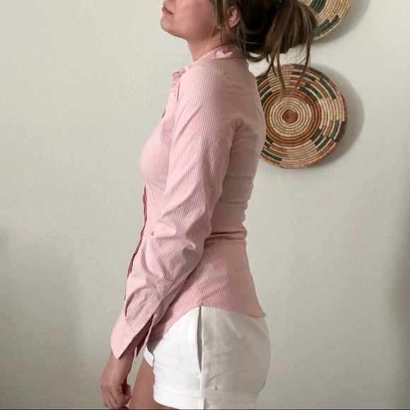 Pink and white button down shirt xxi small - Picture 9 of 9